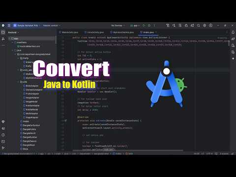 Convert Java Code To Kotlin Instantly Android Studio Tutorial