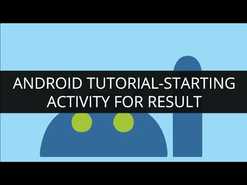 Android Tutorial Starting Activity For Result part 11 mp4 | Edureka