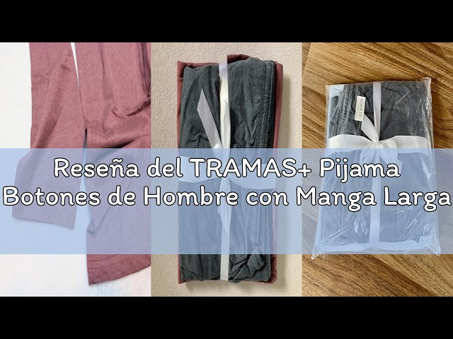Vídeo relacionado con TRAMAS+ Pijama Botones de Hombre con Manga Larga y Pantalón Largo, Primavera y Otoño, Conjunto de Ropa para Dormir - XL, Burdeos/Marengo