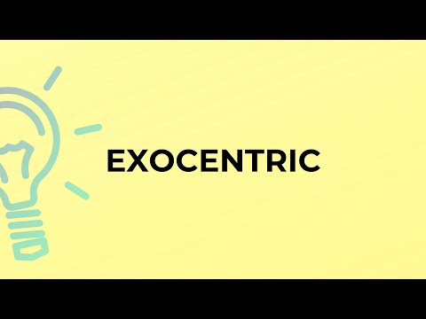 What is the meaning of the word EXOCENTRIC?
