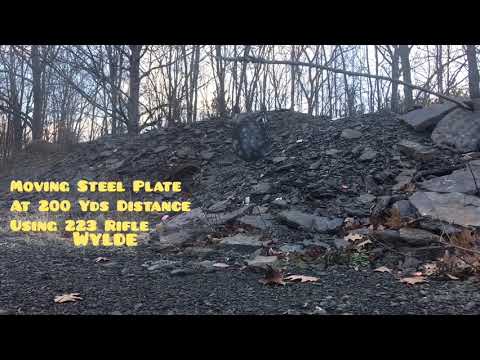 Moving Steel Plate At 200 Yards Distance Using 223 Wylde Flutted Barrel