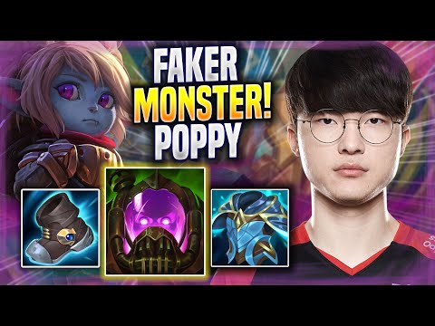 FAKER IS A MONSTER WITH POPPY! - T1 Faker Plays Poppy JUNGLE vs Elise! | Season 2022