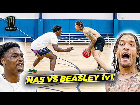 Nas vs Michael Beasley CRAZY 1v1 Breaks Out... | Day In The Life w/ Nas In Tampa