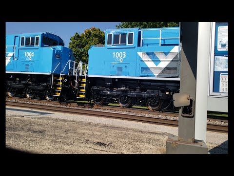 [4K] Brand New CFAX SD70ACe's and Amtrak's at Rantoul, IL 9-19-18