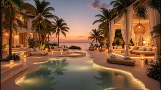 🎶 Smooth Piano Jazz Ambience at Luxurious Seaside Resort 🌅 Sunset on the Beachsi