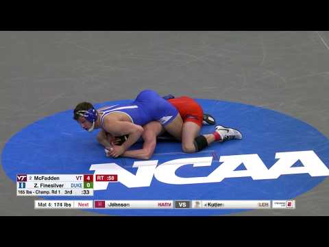 2018 NCAA Wrestling 165lbs: David McFadden (Virginia Tech) dec Zach Finesilver (Duke)