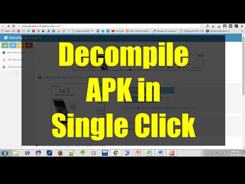 Decompile APK in Single Click