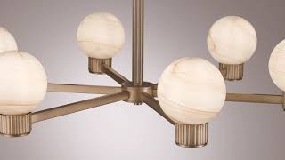 1_Watch A Video About the Possini Euro Jupiter Brass and Glass 6 Light Chandelier