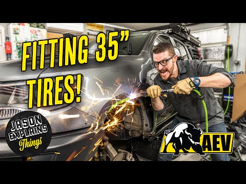 We CUT the Chevy Colorado ZR2 to Fit 35s! (AEV Highmark Fender Flares)