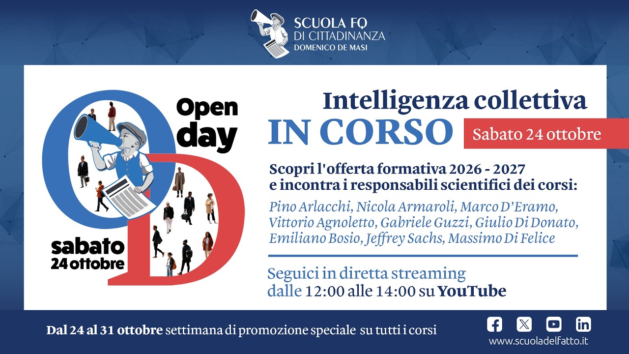Intelligenza collettiva in corso. L'open da della Scuola di cittadinanza del Fatto