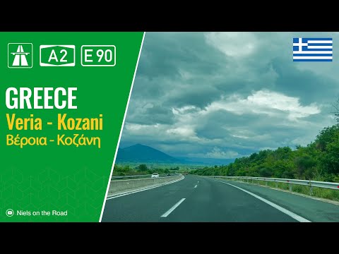 Driving in Greece: A2 E90 from Veria to Kozani / Βέροια - Κοζάνη