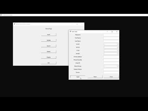 Patient Information System In Python With Source Code Source Code Projects
