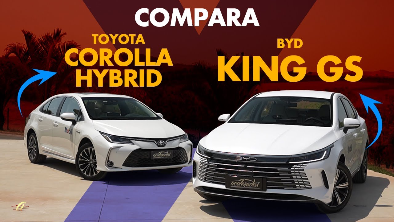 COMPARATIVO: BYD KING CONTRA TOYOTA COROLLA! Qual sedã híbrido de R$ 200 mil é melhor?