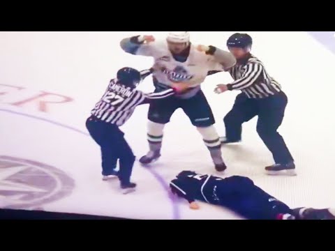Ashton Cumby Terrell Smith Fight | Tri City Americans vs Seattle Thunderbirds 2025 WHL Highlights