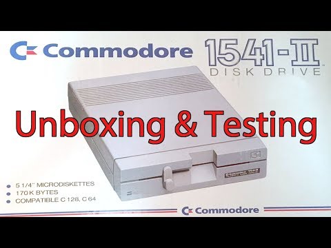 Commodore 1541-II FLOPPY Disk Drive Unboxing and Testing