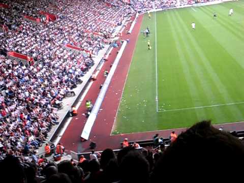 southampton v walsall..walsall fans in voice