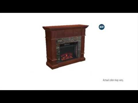 FE9637: Merrimack Simulated Stone Convertible Electric Fireplace Assembly Video Video