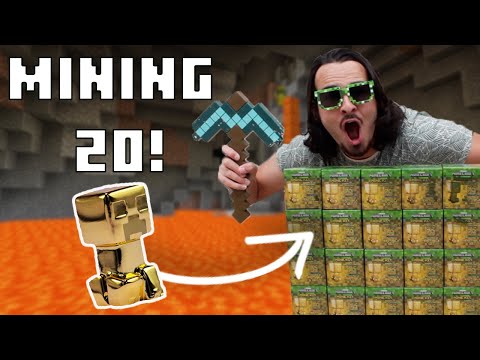 BrentTV - Mining 20 Minecraft Mining Kits! (1/48 have a Rare Golden Creeper!)