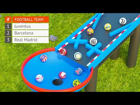 Football Clubs Marble Race - Best Football Teams Tournament