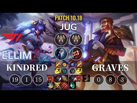 T1 Ellim Kindred vs Graves Jungle - KR Patch 10.18