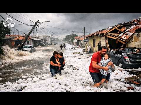 CAOS EM SOROCABA (SP) - TEMPESTADE com GRANIZO