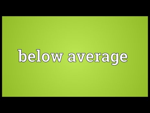 Below average Meaning