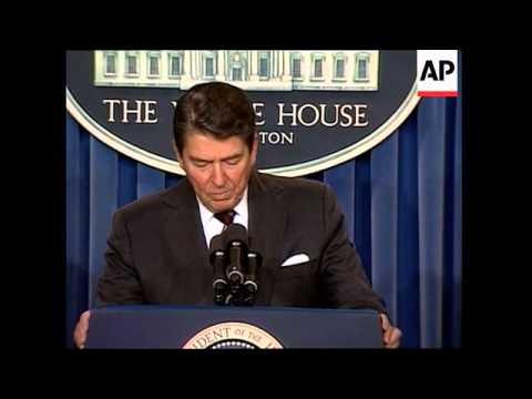 President Ronald Reagan announces that Soviet General Secretary Mikhail Gorbachev will visit Washing