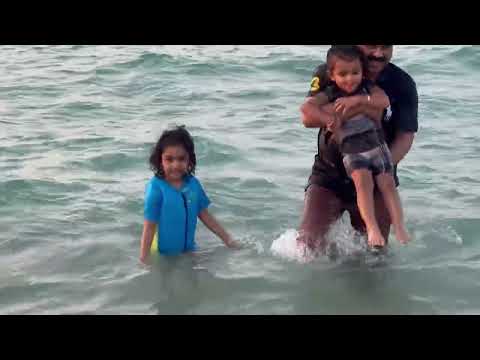 Vansh enjoying in beach 🏖️ 