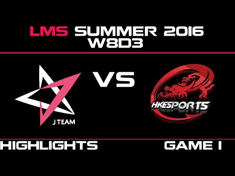 JT vs HKE Game 1 Highlights LMS Summer 2016 W8D3 J Team vs Hong Kong Esports   HKE vs JT