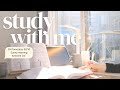 3 HOUR STUDY WITH ME ️ Pomodoro 50 10 Sunny Morning Real Sound Ambient Ver