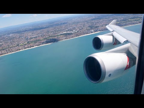 4K 60fps Qantas Boeing 747-400ER takeoff from Sydney Airport (VH-OEI) Video