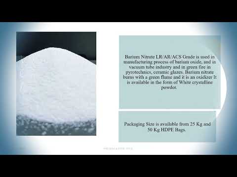 Barium Nitrate LR/AR/ACS Grade