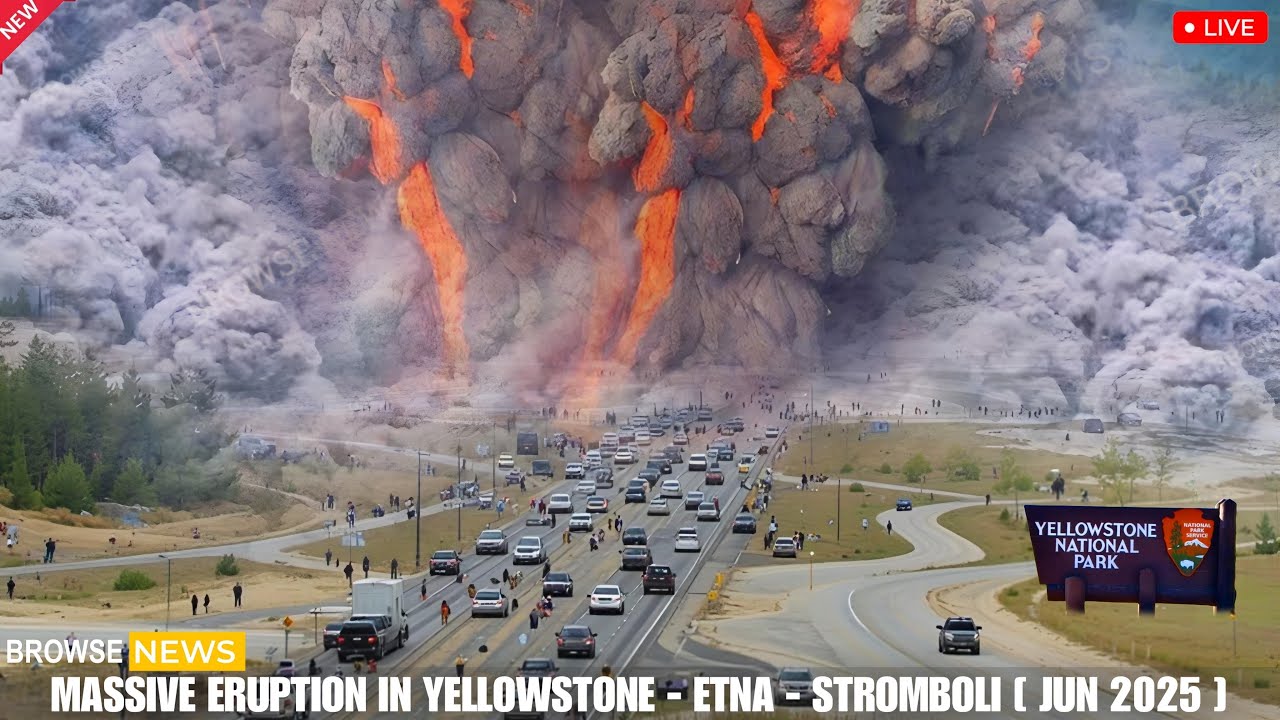 Massive Eruption in Yellowstone! Horrific Moment of Volcano beneath The Park Hot Springs