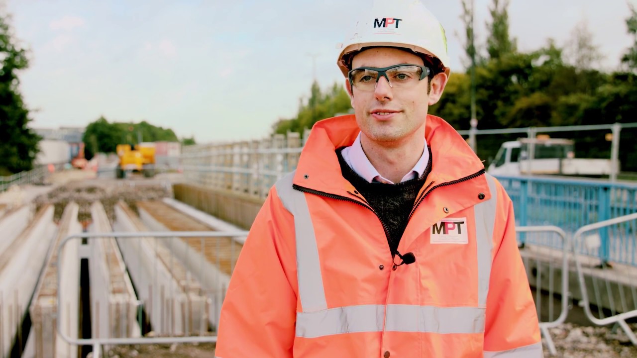 Trafford Park Line - Bridgewater Canal Bridge Construction