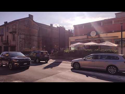 Walking tour 4k of the Omegna at Piedmont, Italy