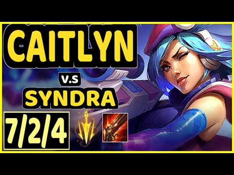 LODIK (CAITLYN) vs SYNDRA - 7/2/4 KDA BOTTOM ADC GAMEPLAY - EUW Ranked MASTER