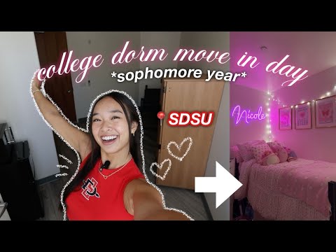college dorm move in vlog ❀ *sophomore year*