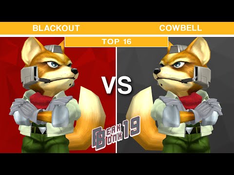 Beak Bonk 2019 - Blackout (Fox) VS Cowbell (Fox) Melee Top 16