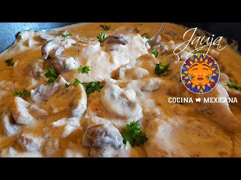 Pollo en Crema de Champiñones Video