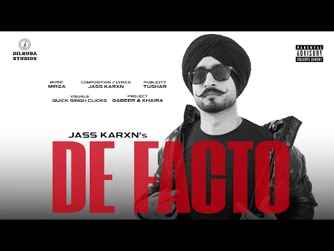 DE FACTO (Audio Visualiser) JASS KARXN ft. Mirza | Dilruba Studios | Latest Song 2025