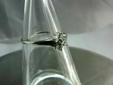 7 stone diamond cluster ring
