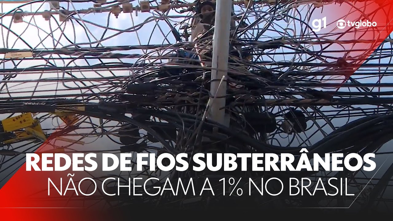 Por que é tão difícil enterrar os fios de energia nas cidades brasileiras? #g1 #JN #noticias