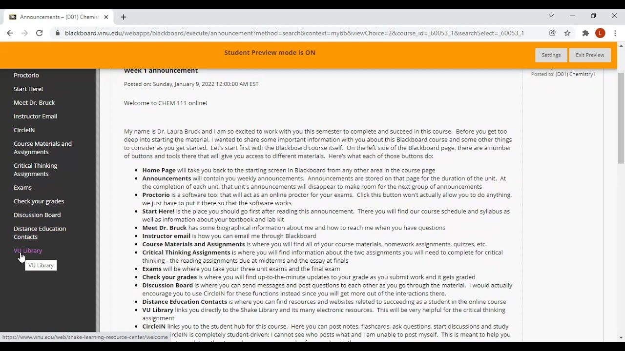 Getting Started in CHEM 111