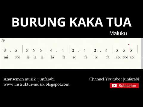 not angka burung kaka tua - not angka lagu tradisional