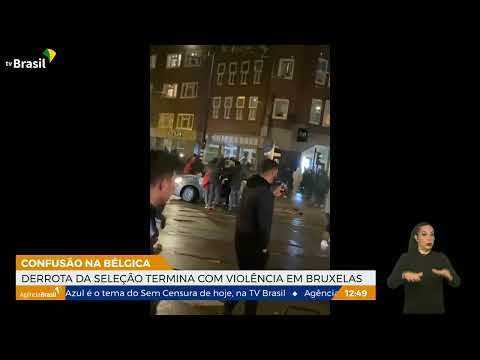 Bruxelas registra tumulto e estragos após derrota da Bélgica em jogo