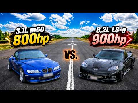 TURBO- VS. REMMIAHDIN | 900HP CORVETTE ZR1 VS. 800HP BMW Z3 | KIIHDYTYSKISA