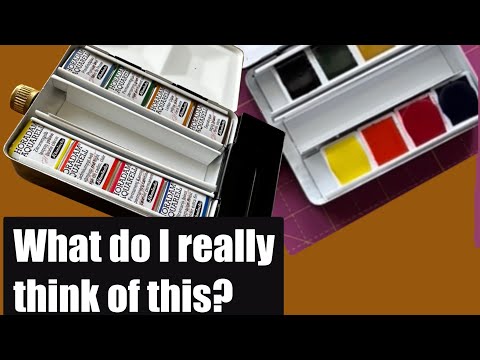 Schmincke Horadam Watercolour review - using the metal field box for URBAN SKETCHING