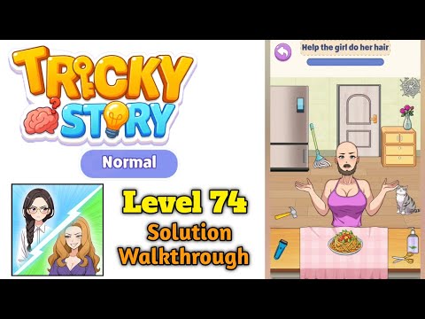 Tricky Normal Levels Level 74 Help the girl do her hair solution screenshot