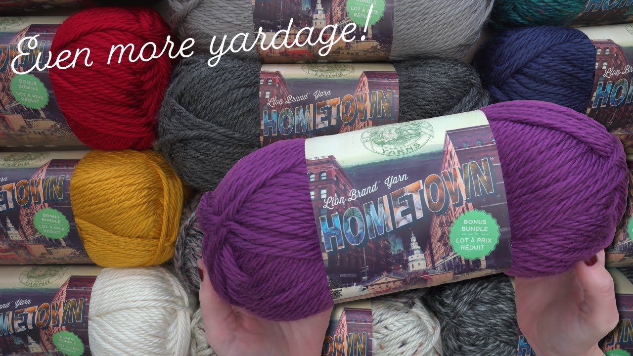 Lion Brand Yarn Hometown Yarn, Bulky Yarn, Yarn for Knitting and  Crocheting, 1-Pack, Portland Wine