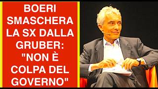 BOERI SMASCHERA LA SX DALLA GRUBER: "NON È COLPA DEL GOVERNO"